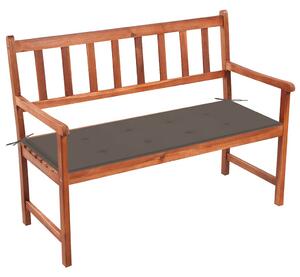 Zahradní lavice s poduškou 120 cm masivní akáciové dřevo 3063776