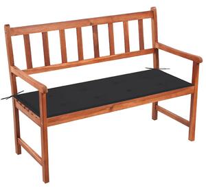 Zahradní lavice s poduškou 120 cm masivní akáciové dřevo 3063768
