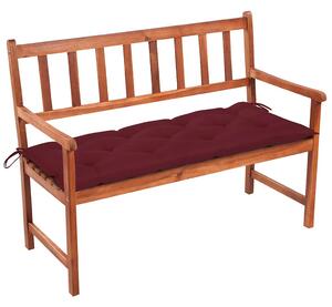 Zahradní lavice s poduškou 120 cm masivní akáciové dřevo 3063792