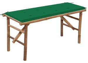 Skládací zahradní lavice s poduškou 118 cm bambus 3063854