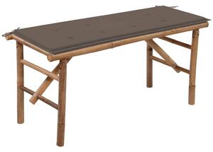 Skládací zahradní lavice s poduškou 118 cm bambus 3063857