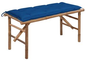 Skládací zahradní lavice s poduškou 118 cm bambus 3063874