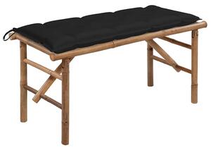 Skládací zahradní lavice s poduškou 118 cm bambus 3063871