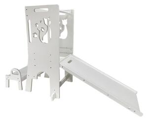 2Kids Toys - Rostoucí učící věž Kočka se skluzavkou a tabulí
