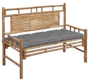 Zahradní lavice s poduškou 120 cm bambus 3063892