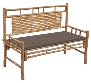Zahradní lavice s poduškou 120 cm bambus 3063884