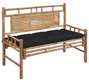 Zahradní lavice s poduškou 120 cm bambus 3063898