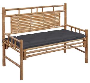 Zahradní lavice s poduškou 120 cm bambus 3063891