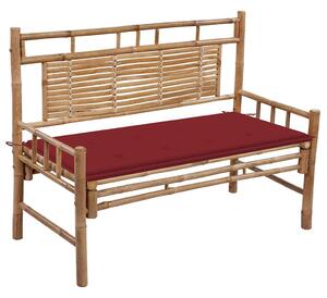 Zahradní lavice s poduškou 120 cm bambus 3063885
