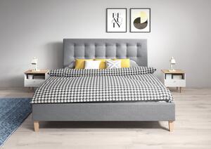Čalouněná postel DAVID šedá rozměr 180x200 cm