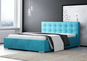 Čalouněná postel DIANA modrá rozměr 140x200 cm