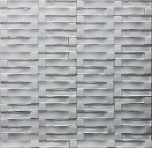 Mozaika bílá sklo-kámen 30,3x31,5