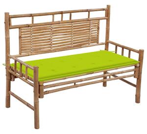 Zahradní lavice s poduškou 120 cm bambus 3063887