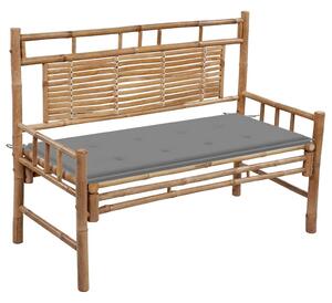 Zahradní lavice s poduškou 120 cm bambus 3063877