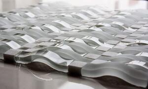 Mozaika bílá sklo-kámen 30,3x31,5
