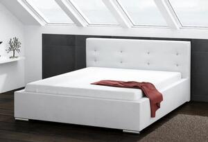 Čalouněná postel DAKOTA bílá rozměr 140x200 cm