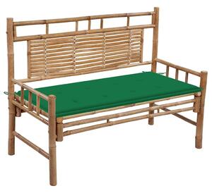 Zahradní lavice s poduškou 120 cm bambus 3063881