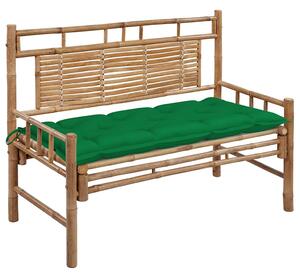 Zahradní lavice s poduškou 120 cm bambus 3063896
