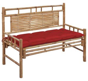 Zahradní lavice s poduškou 120 cm bambus 3063897