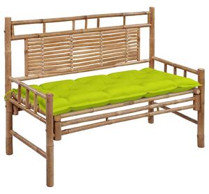 Zahradní lavice s poduškou 120 cm bambus 3063902