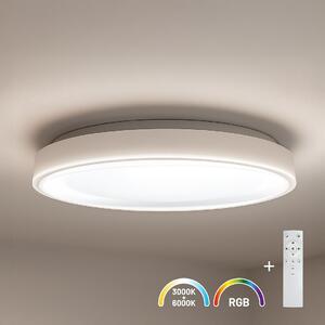 Stropní LED svítidlo Melo, 1x LED 36w, 3000-6000k, b, RGB, (fi 39 cm), s ovladačem