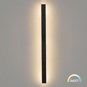 Exteriérové ​​nástěnné LED svítidlo Wow, 1x LED 20w, 3CCT, černá, (120 cm)