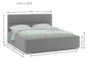 Čalouněná postel NEVADA 140x200 cm Tyrkysová II