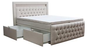 Čalouněná postel CESAR včetně úložného prostoru 140x200 Šedá