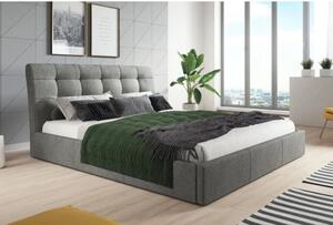 Čalouněná postel MALAGA šedá rozměr 160x200 cm