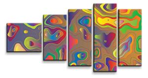 Sablio Obraz - 5-dílný Barevné skvrny - 100x60 cm