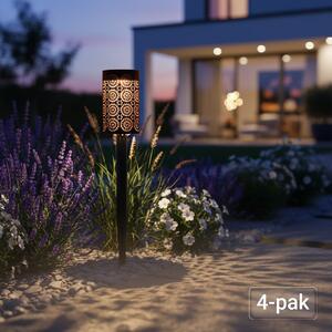 Exteriérové ​​solární zapichovací svítidlo Decor, sada 4ks