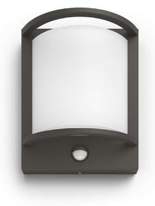 Philips LED Venkovní nástěnné svítidlo Samondra s pohybovým čidlem 17392/93/P0 antracitové 2700K