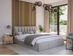 Čalouněná postel MOON rozměr 140x200 cm Krémová