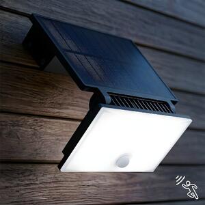 Exteriérové ​​solární nástěnné LED svítidlo Fuji, 1x LED 8w, černá, pohybový senzor