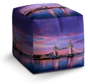 Sablio Taburet Cube Londýn Tower Bridge - 40x40x40 cm