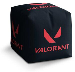 Sablio Taburet Cube VALORANT Black - 40x40x40 cm