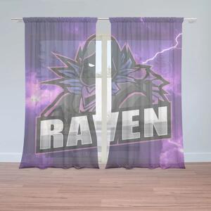Sablio Záclony FORTNITE RAVEN Fialová bouře: 2ks 150x250cm