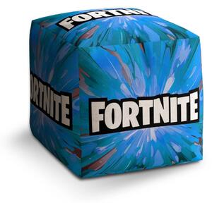 Sablio Taburet Cube FORTNITE modrá - 40x40x40 cm