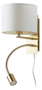 Lindby - Florens Nástěnné Svítidlo White/Brass