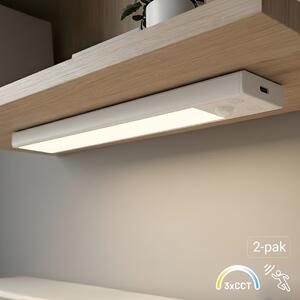 LED svítidlo Viro, 1x LED 1w, 3000-6500k, 3CCT, (20 cm), senzor pohybu a soumraku, w, sada 2ks