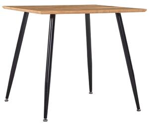 Jídelní stůl dubový a černý 80,5 x 80,5 x 73 cm MDF