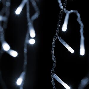 Vánoční řetěz světelný rampouchy LED, studená bílá, 10m