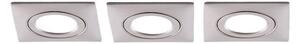 Lindby - Andrej Square LED Vestavná Bodová Svítidla 3 pcs. Nickel