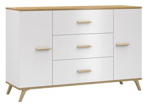 Komoda se šuplíky a dvířky Robie 10 bílá/artisan - FALCO