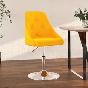 Barová židle hořčicově žlutá textil