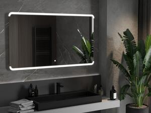 Mexen Nida podsvícené koupelnové zrcadlo 140 x 80 cm, LED 6000K, ventilátor
