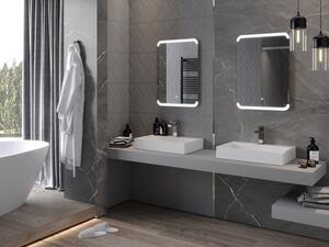 Mexen Nida podsvícené koupelnové zrcadlo 50 x 70 cm, LED 6000K, ventilátor