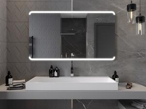 Mexen Nida podsvícené koupelnové zrcadlo 140 x 80 cm, LED 6000K, ventilátor