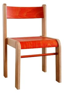 Dřevěná dětská židlička Home Green Barva: natur, zelená, modrá, červená, oranžová, žlutá, Výška: 300 mm, 340 mm