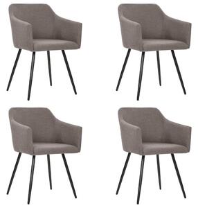 Otočné jídelní židle 4 ks taupe textil 3065680